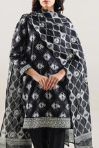 Unstitched Printed Embroidered Lawn 3 Piece