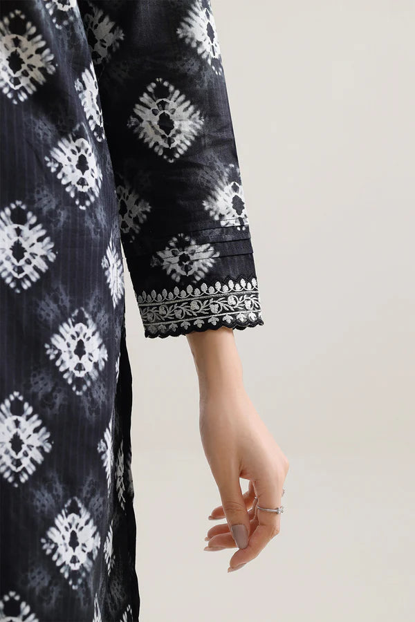 Unstitched Printed Embroidered Lawn 3 Piece