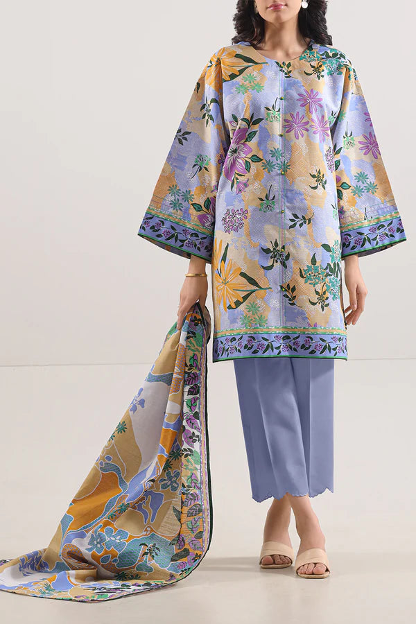 Unstitched Printed 3 Piece – in Lawn & Khaddar