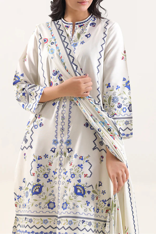 Unstitched Printed Linen 3 Piece