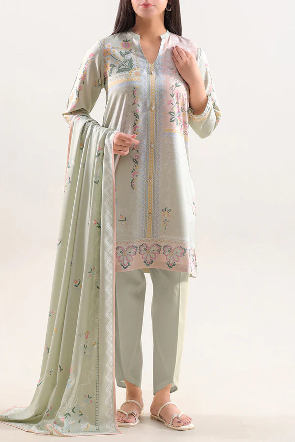 Unstitched Printed Linen 3 Piece