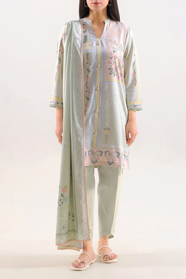 Unstitched Printed Linen 3 Piece