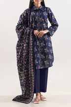 Unstitched Printed Cotton Khaddar 3 Piece