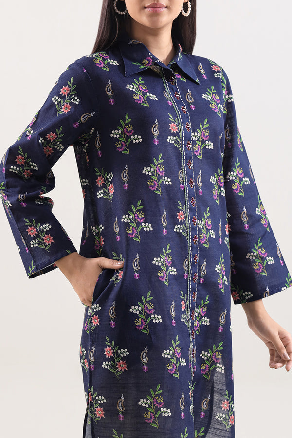 Unstitched Printed Cotton Khaddar 3 Piece