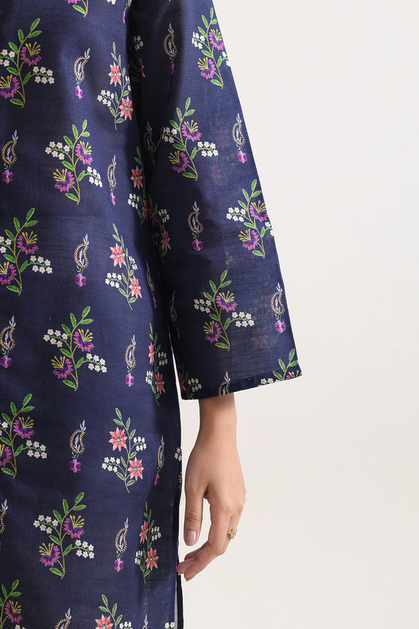 Unstitched Printed Cotton Khaddar 3 Piece