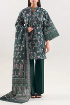 Unstitched Printed Cotton Khaddar 3 Piece