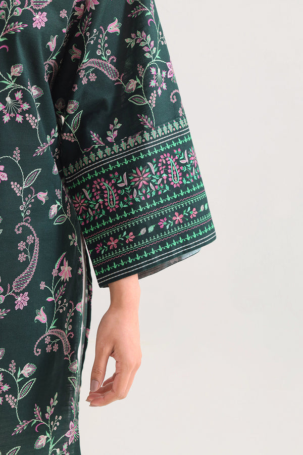 Unstitched Printed Cotton Khaddar 3 Piece