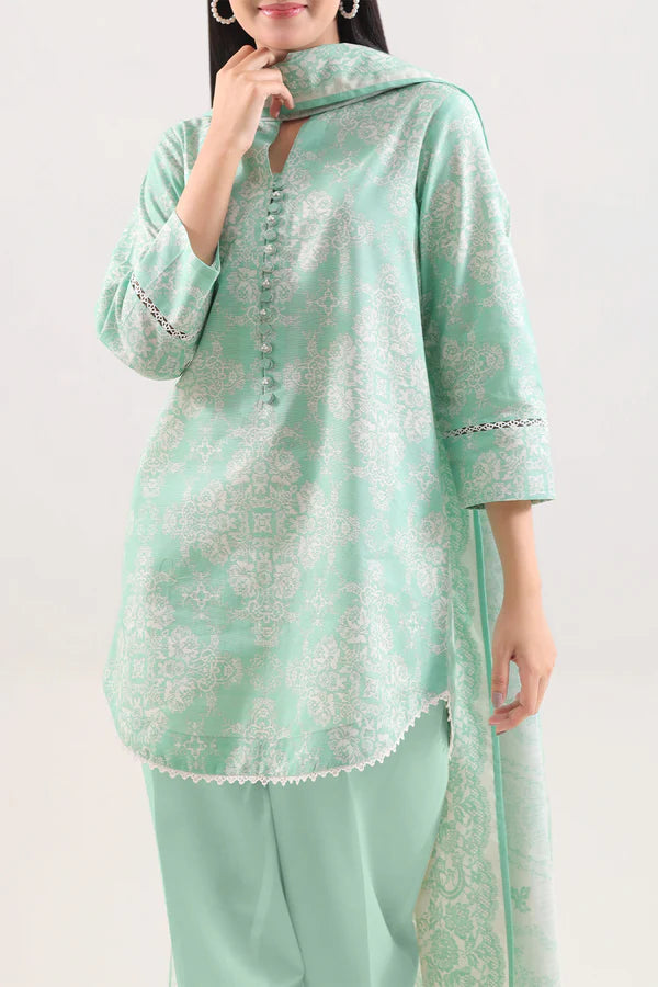 Unstitched Printed Warm Khaddar 3 Piece