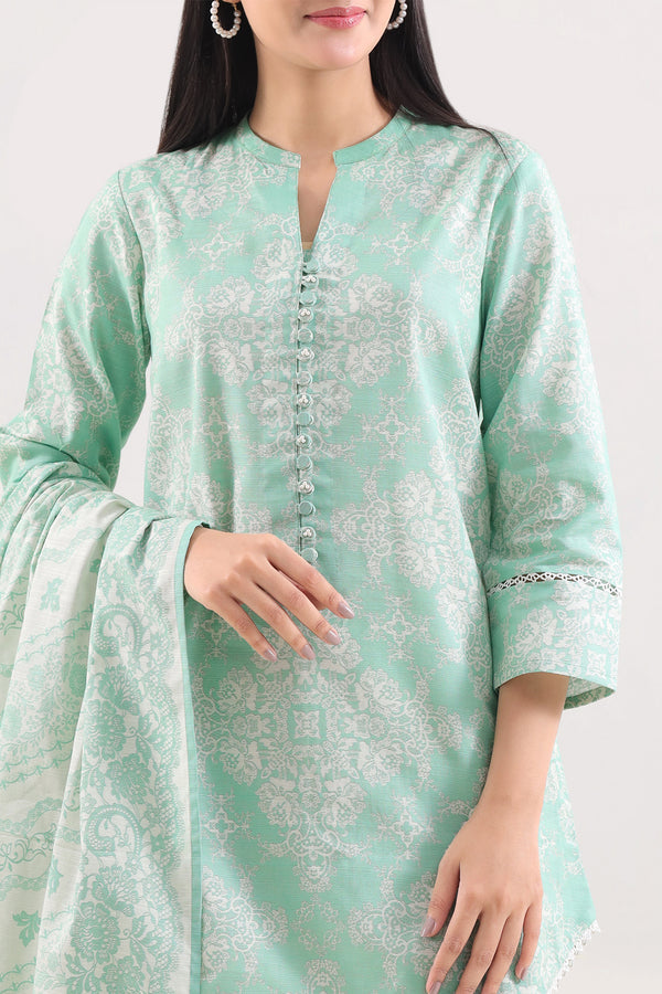 Unstitched Printed Warm Khaddar 3 Piece