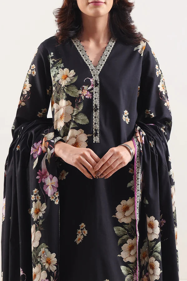 Unstitched Printed Warm Cotton 3 Piece