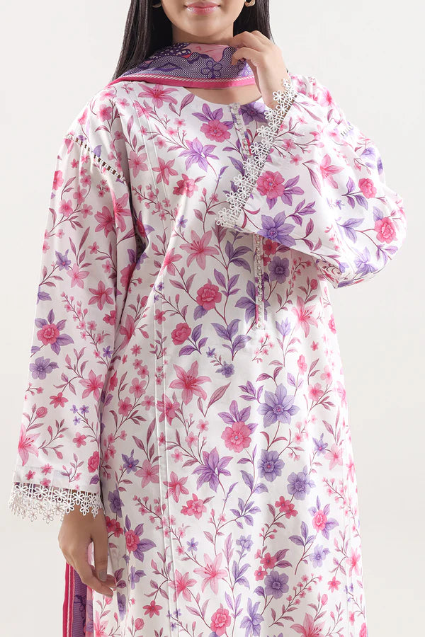 Unstitched Printed Warm Cotton 3 Piece