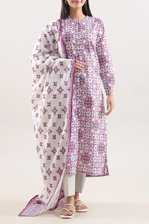 Unstitched Printed Warm Cotton 3 Piece