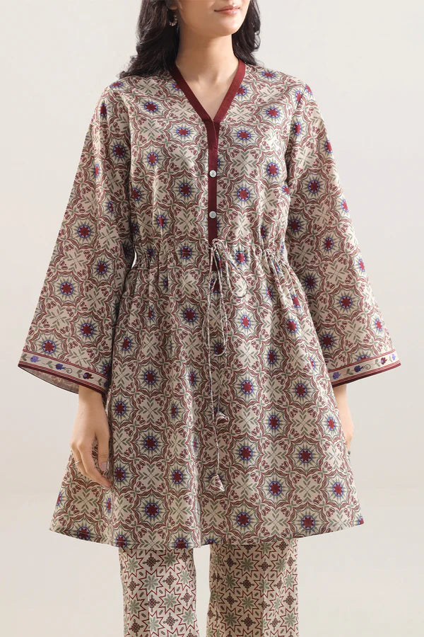 Unstitched Printed Royal Linen 2 Piece (Shirt/Trouser)