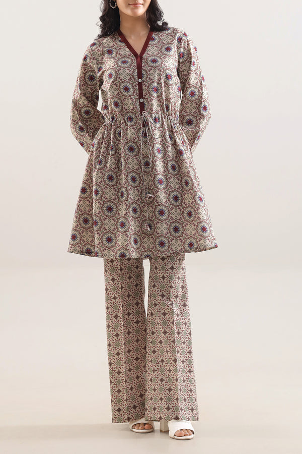 Unstitched Printed Royal Linen 2 Piece (Shirt/Trouser)