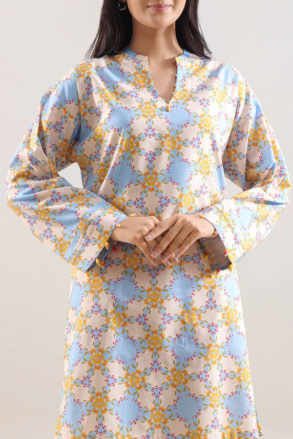 Unstitched Printed Royal Linen 2 Piece (Shirt/Trouser)