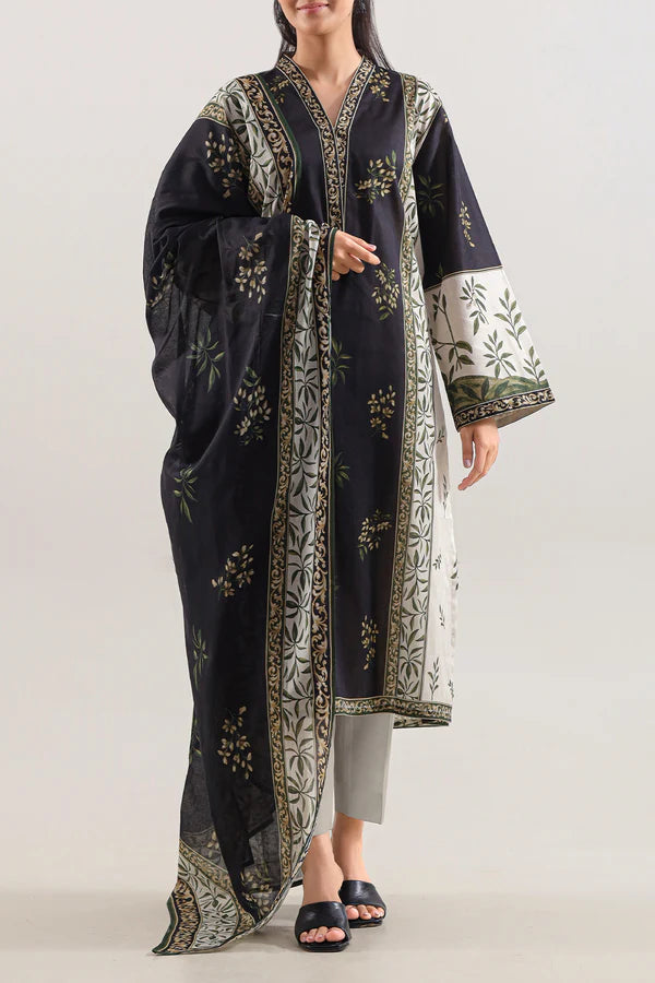 Unstitched Printed Lawn 3 Piece