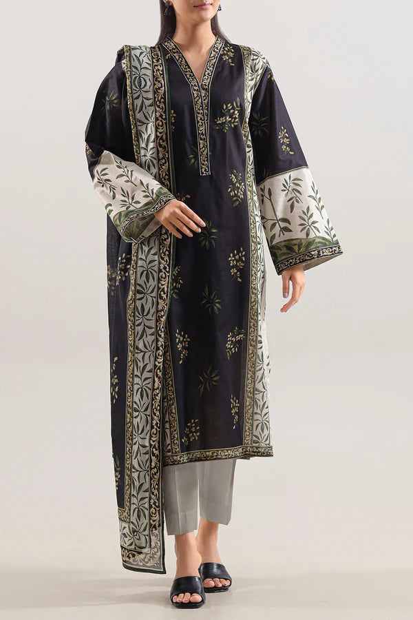 Unstitched Printed Lawn 3 Piece