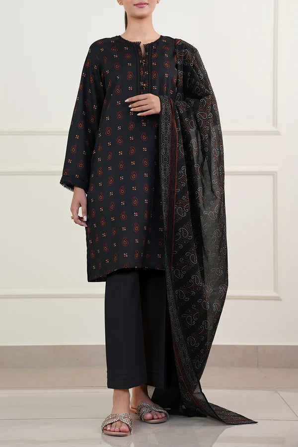 Unstitched Printed Lawn 3 Piece