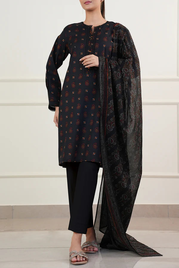 Unstitched Printed Lawn 3 Piece