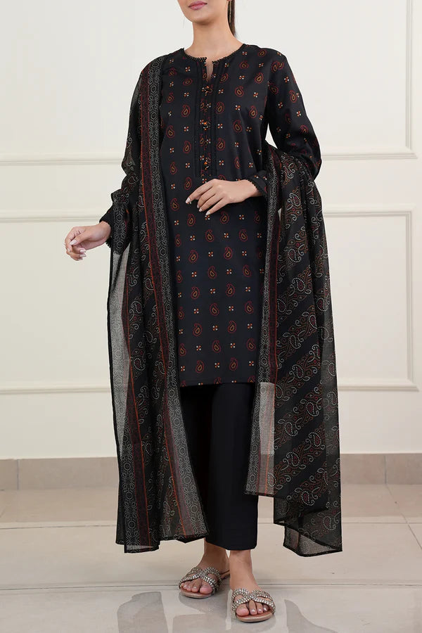 Unstitched Printed Lawn 3 Piece