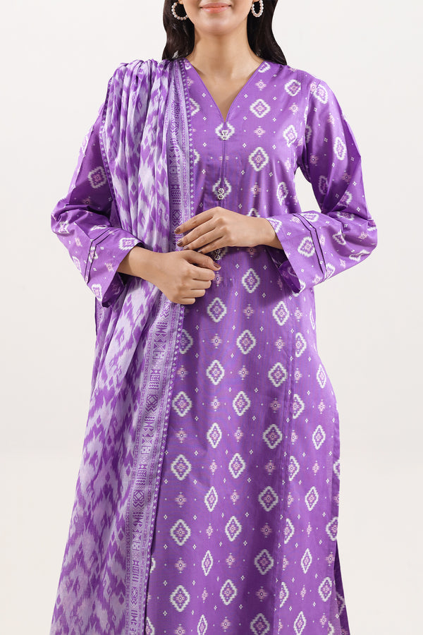 Unstitched Printed Lawn 3 Piece