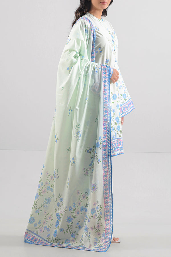 Unstitched Printed Lawn 3 Piece