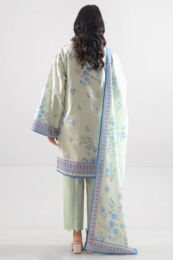 Unstitched Printed Lawn 3 Piece