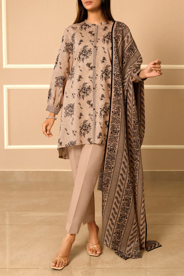 Unstitched Printed Lawn 3 Piece