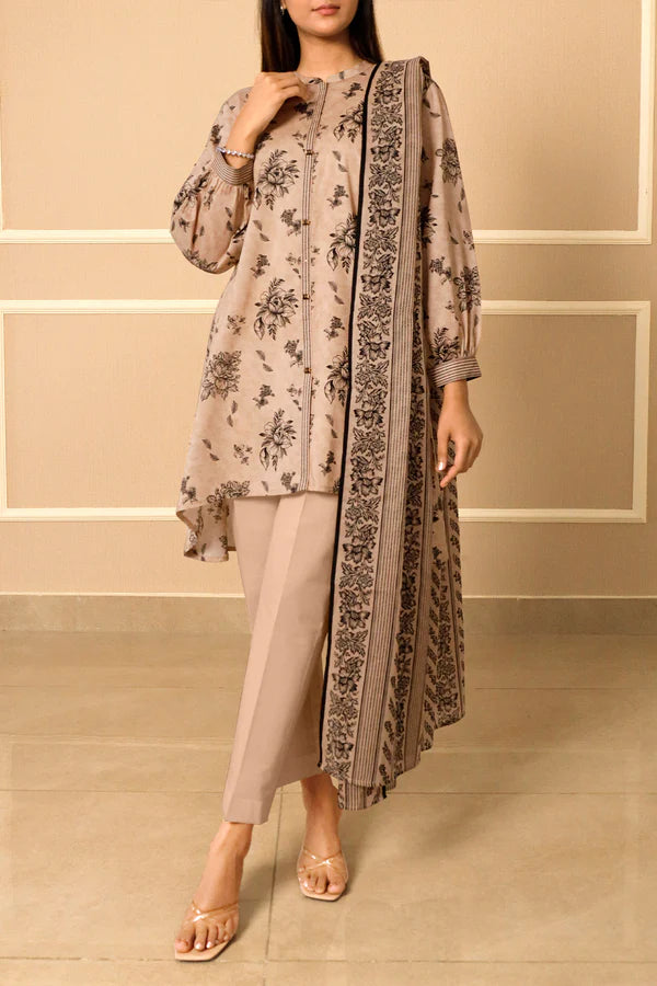 Unstitched Printed Lawn 3 Piece