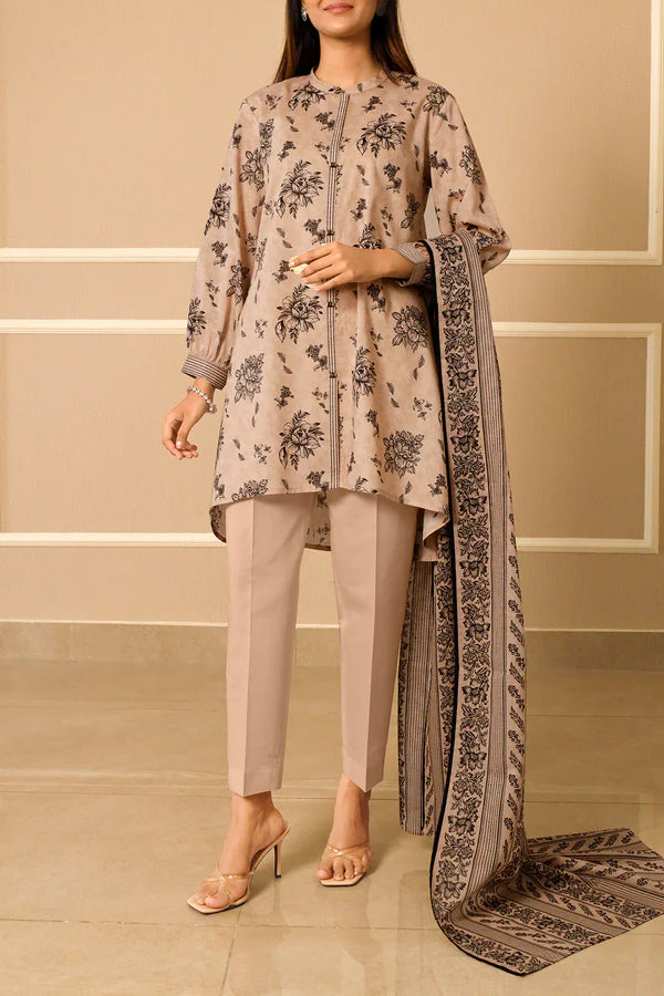 Unstitched Printed Lawn 3 Piece